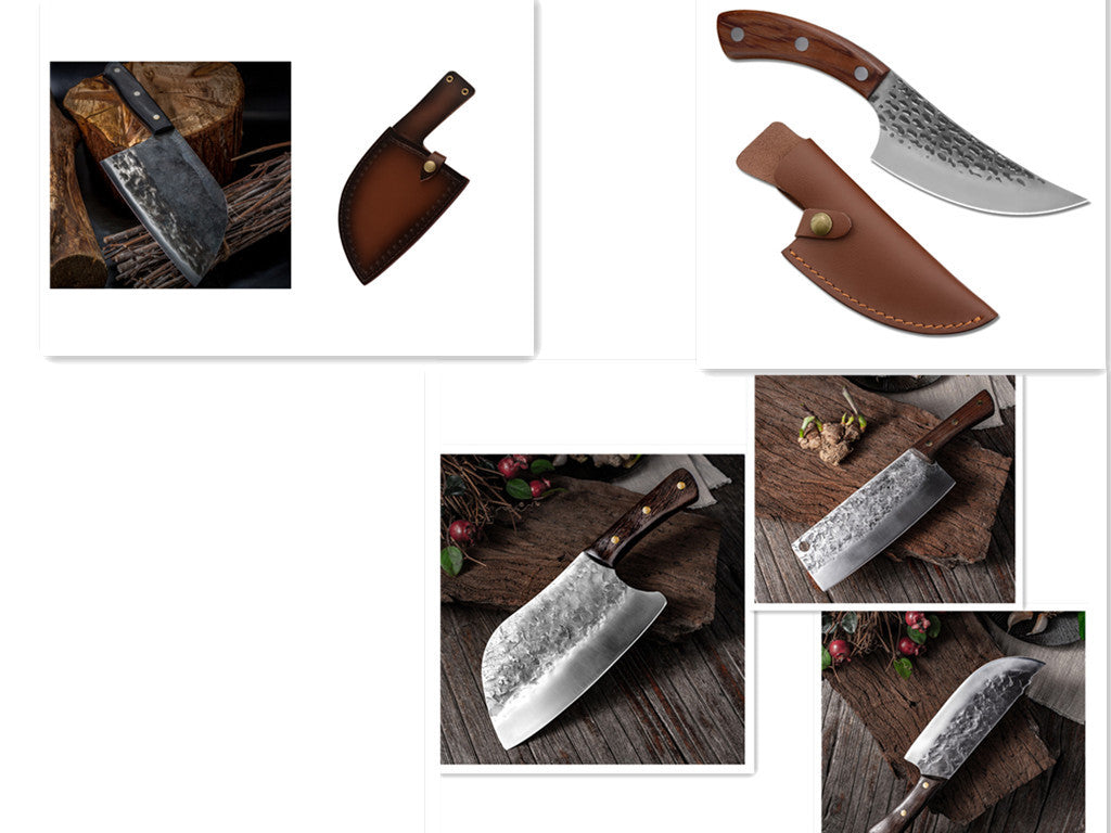 Hand-forged Small Sliced Kitchen Knife For Household Shredded Meat